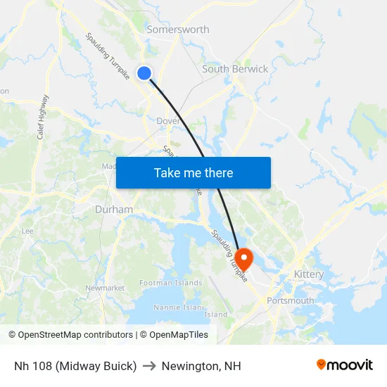 Nh 108 (Midway Buick) to Newington, NH map