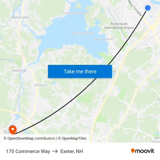 170 Commerce Way to Exeter, NH map
