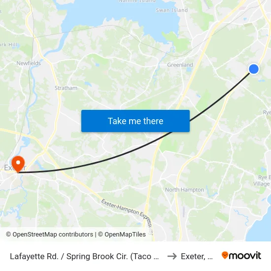 Lafayette Rd. / Spring Brook Cir. (Taco Bell) to Exeter, NH map
