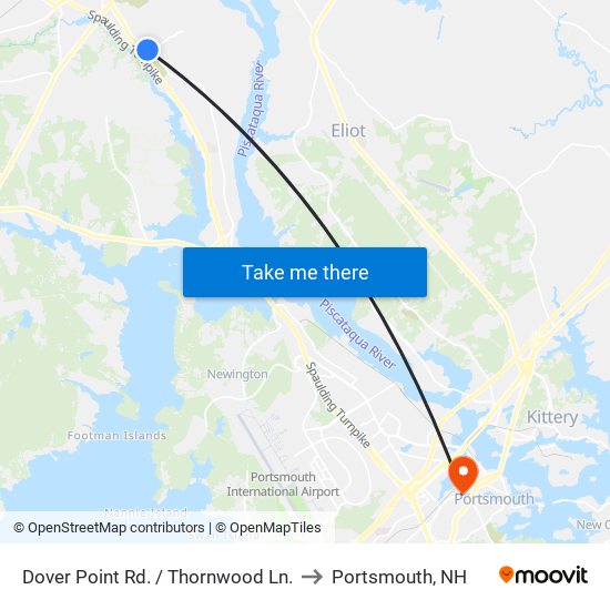 Dover Point Rd. / Thornwood Ln. to Portsmouth, NH map