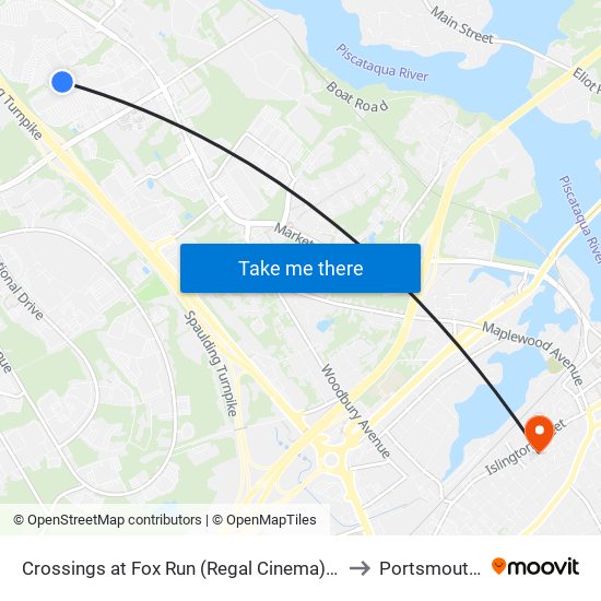 Crossings at Fox Run (Regal Cinema) Northbound to Portsmouth, NH map