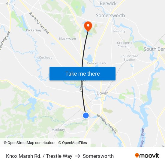 Knox Marsh Rd. / Trestle Way to Somersworth map