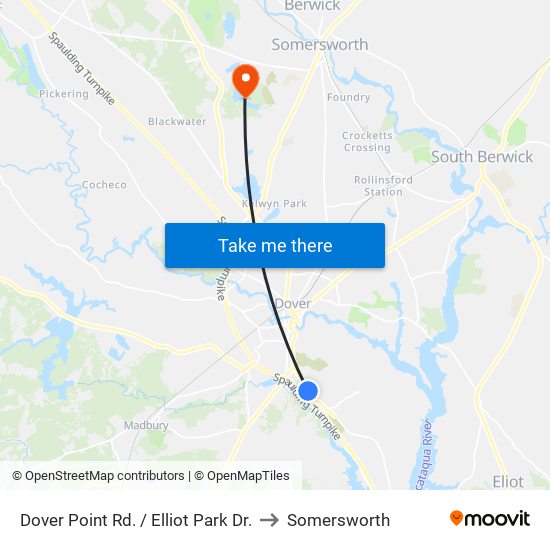 Dover Point Rd. / Elliot Park Dr. to Somersworth map