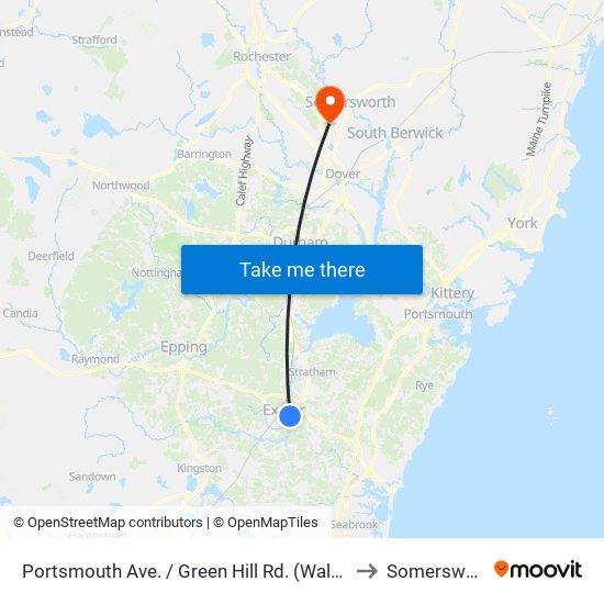 Portsmouth Ave. / Green Hill Rd. (Walgreens) to Somersworth map