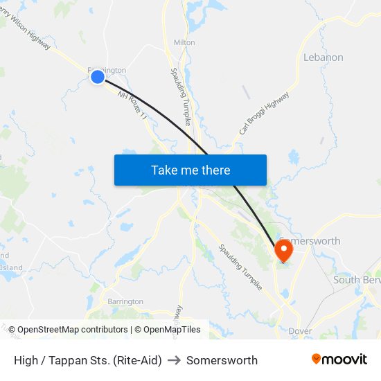 High / Tappan Sts. (Rite-Aid) to Somersworth map