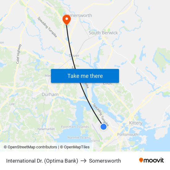 International Dr. (Optima Bank) to Somersworth map