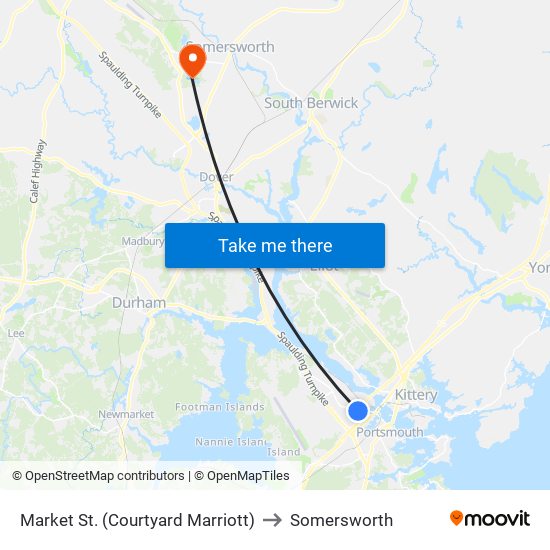 Market St. (Courtyard Marriott) to Somersworth map