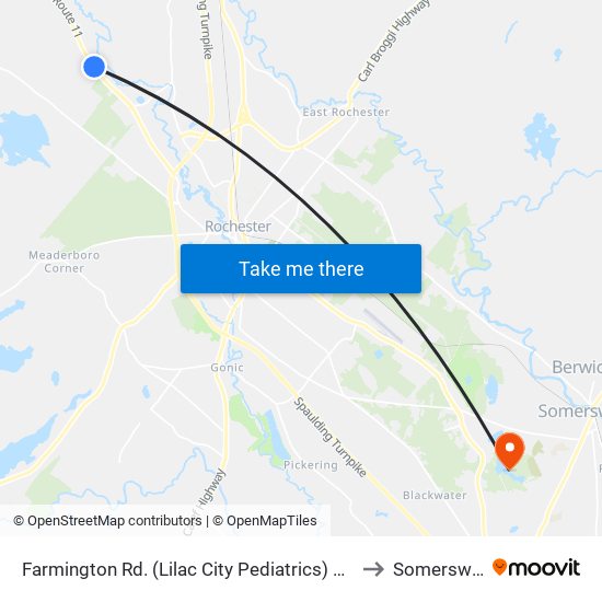 Farmington Rd. (Lilac City Pediatrics) Southbound to Somersworth map