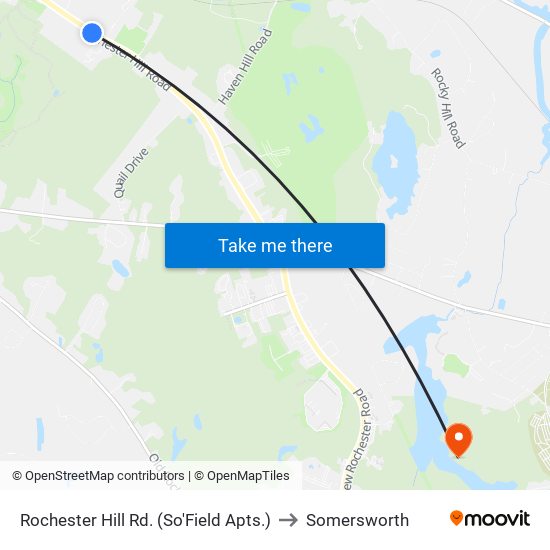 Rochester Hill Rd. (So'Field Apts.) to Somersworth map