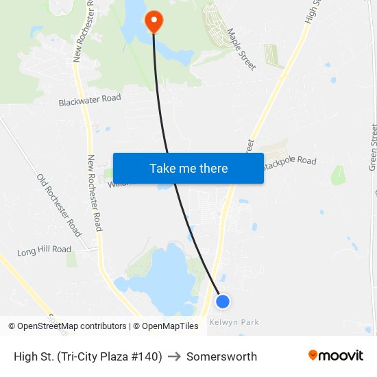 High St. (Tri-City Plaza #140) to Somersworth map