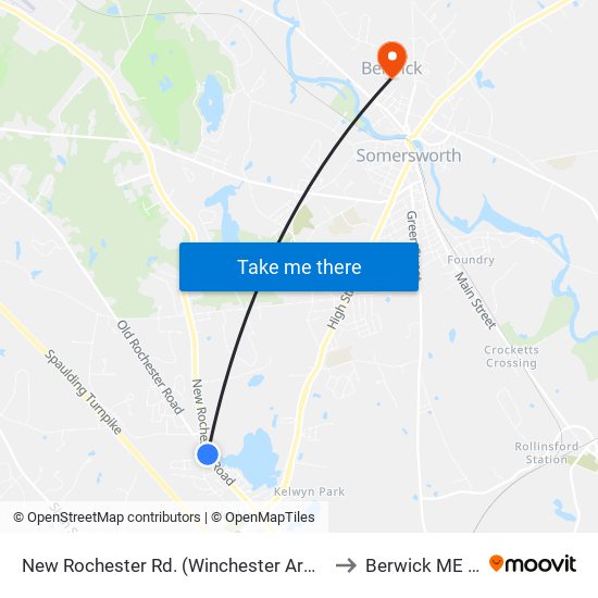 New Rochester Rd. (Winchester Arms Apts.) to Berwick ME USA map