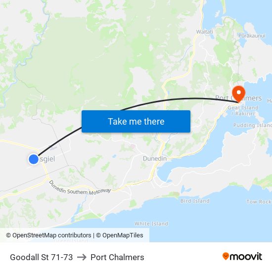 Goodall St 71-73 to Port Chalmers map