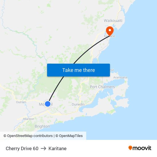 Cherry Drive 60 to Karitane map