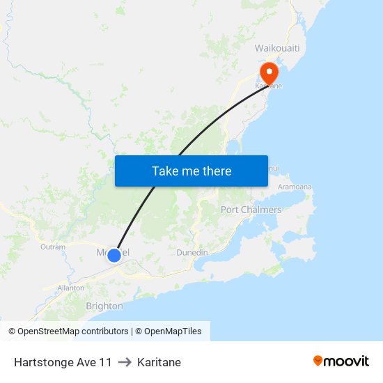 Hartstonge Ave 11 to Karitane map