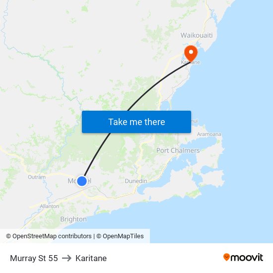 Murray St 55 to Karitane map