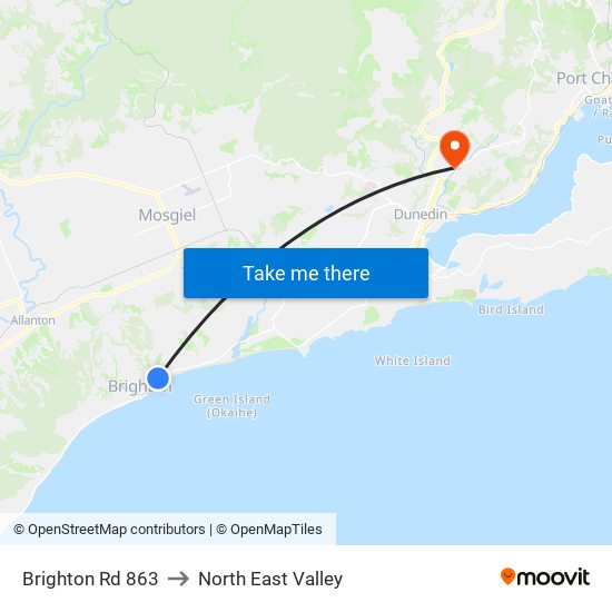 Brighton Rd 863 to North East Valley map