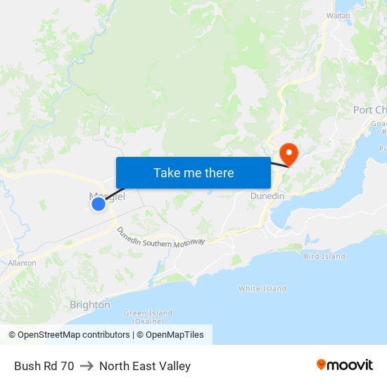 Bush Rd 70 to North East Valley map