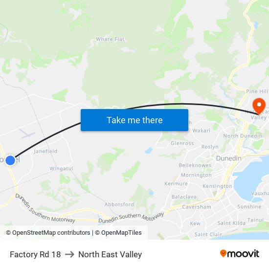 Factory Rd 18 to North East Valley map