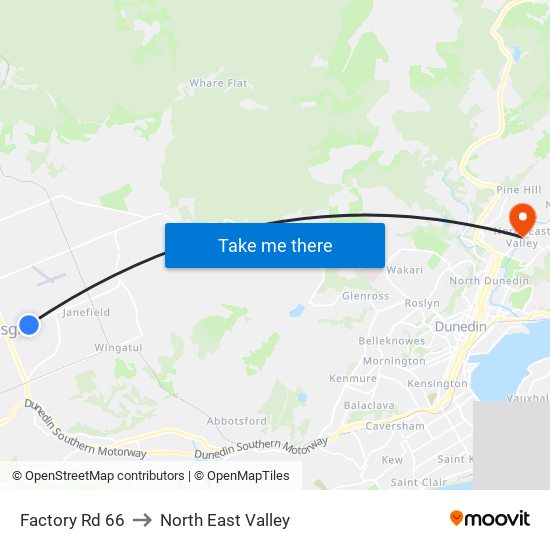 Factory Rd 66 to North East Valley map