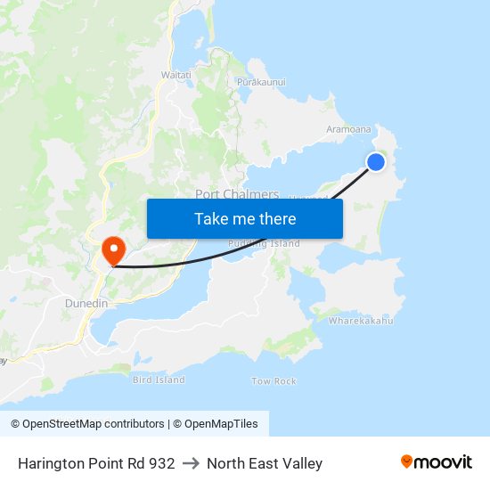 Harington Point Rd 932 to North East Valley map