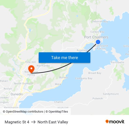 Magnetic St 4 to North East Valley map