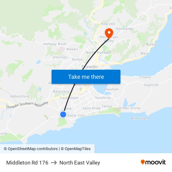 Middleton Rd 176 to North East Valley map