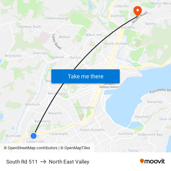 South Rd 511 to North East Valley map