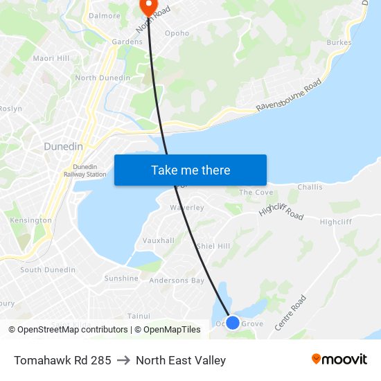 Tomahawk Rd 285 to North East Valley map