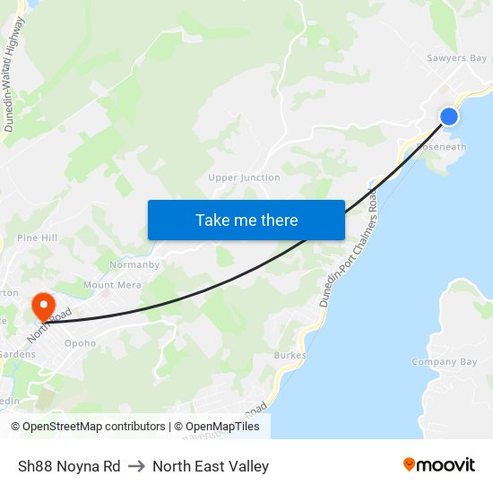Sh88 Noyna Rd to North East Valley map