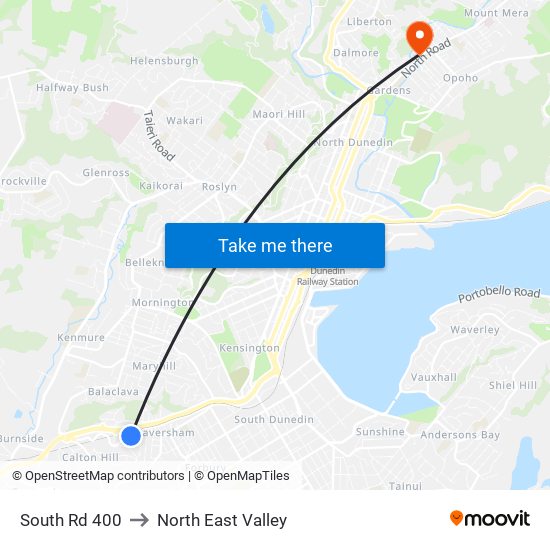 South Rd 400 to North East Valley map