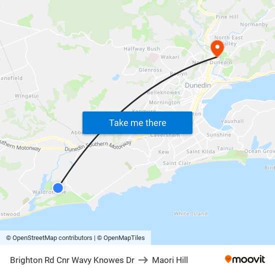 Brighton Rd Cnr Wavy Knowes Dr to Maori Hill map