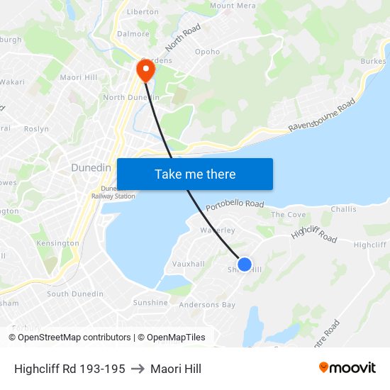 Highcliff Rd 193-195 to Maori Hill map