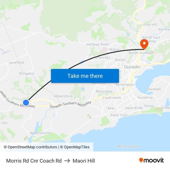 Morris Rd Cnr Coach Rd to Maori Hill map