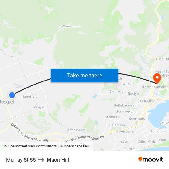 Murray St 55 to Maori Hill map