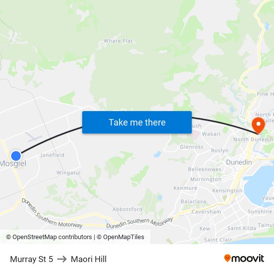 Murray St 5 to Maori Hill map