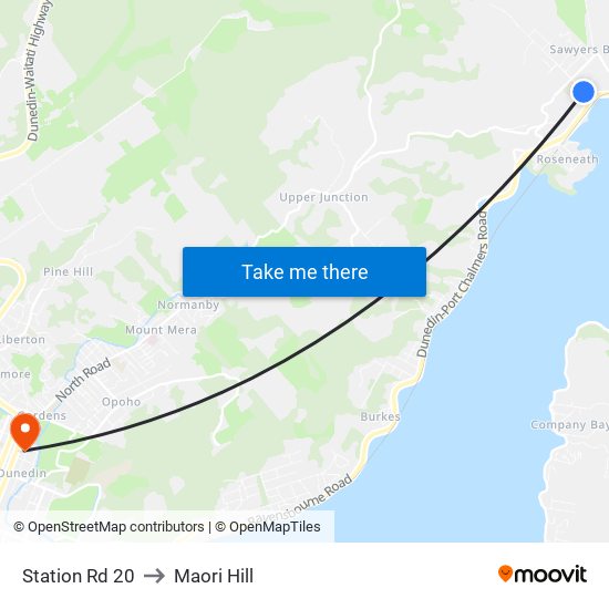 Station Rd 20 to Maori Hill map