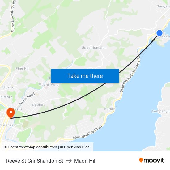 Reeve St Cnr Shandon St to Maori Hill map