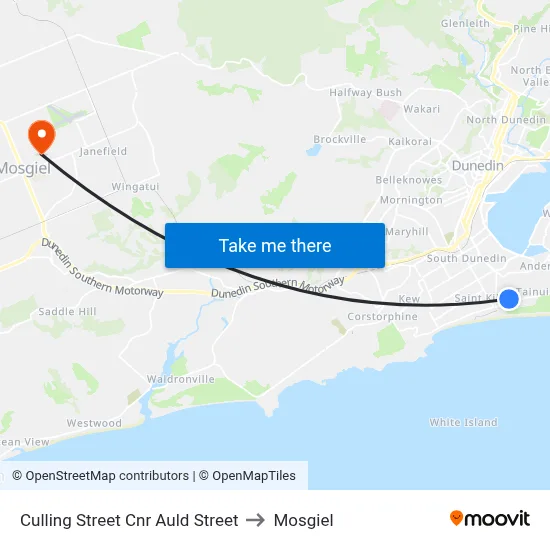 Culling Street Cnr Auld Street to Mosgiel map