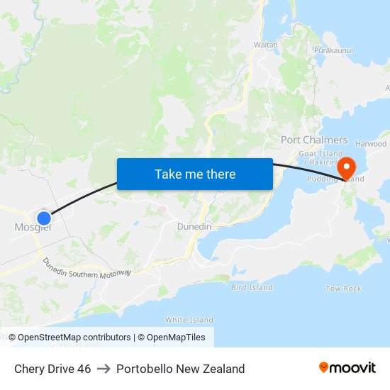 Chery Drive 46 to Portobello New Zealand map
