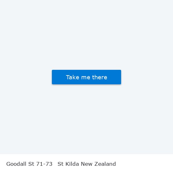Goodall St 71-73 to St Kilda New Zealand map