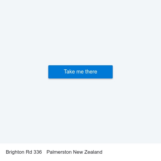 Brighton Rd 336 to Palmerston New Zealand map