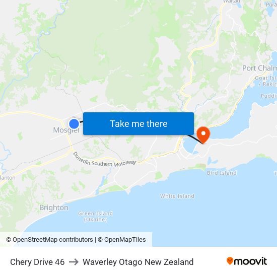 Chery Drive 46 to Waverley Otago New Zealand map