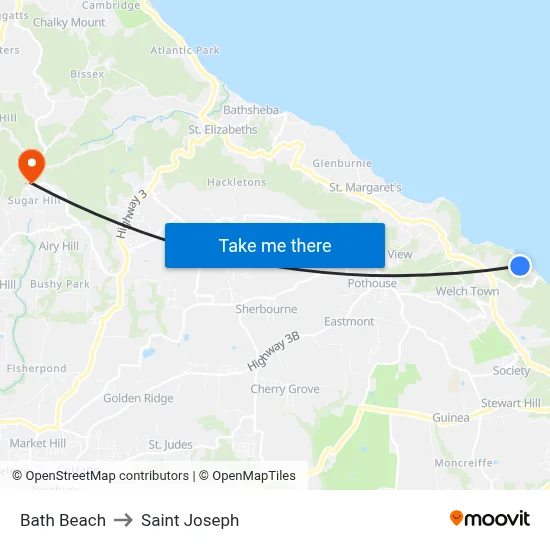 Bath Beach to Saint Joseph map