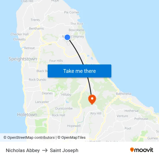 Nicholas Abbey to Saint Joseph map
