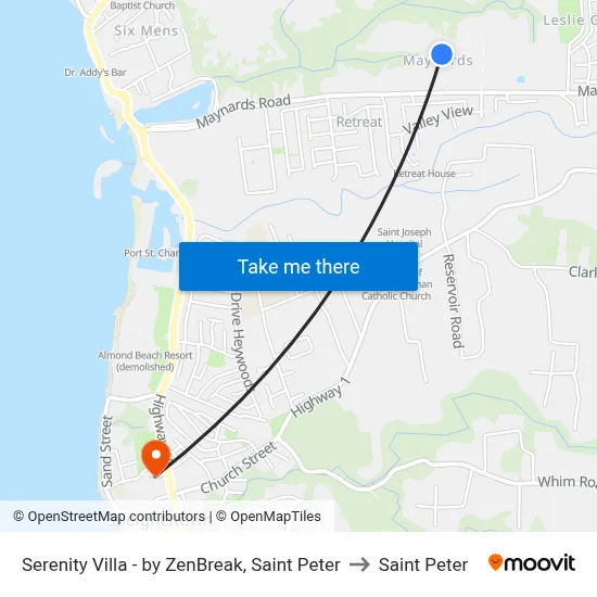 Serenity Villa - by ZenBreak, Saint Peter to Saint Peter map