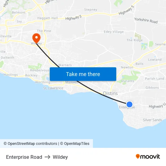 Enterprise Road to Wildey map