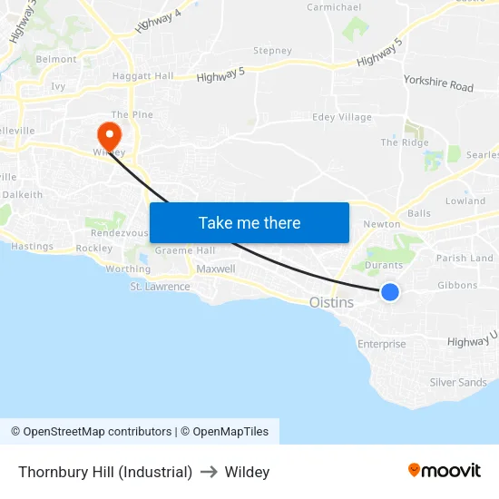 Thornbury Hill (Industrial) to Wildey map