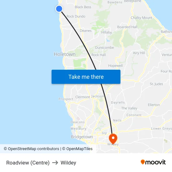 Roadview (Centre) to Wildey map