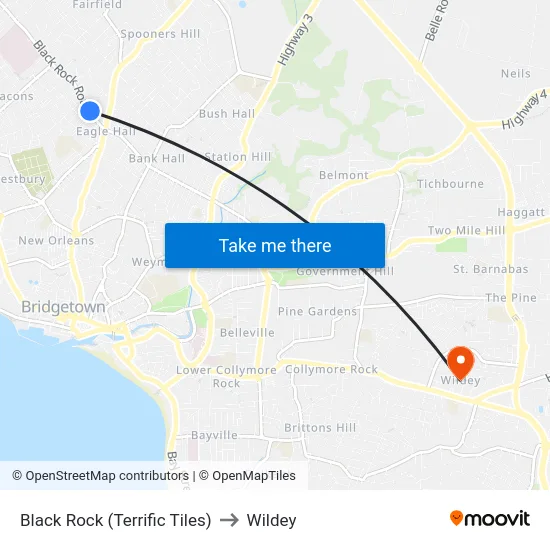 Black Rock (Terrific Tiles) to Wildey map