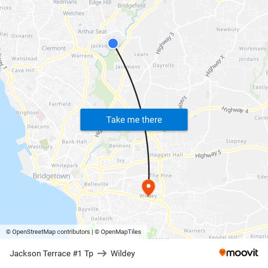 Jackson Terrace #1 Tp to Wildey map